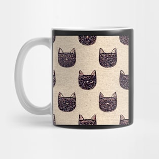 Cute cat pattern art 25 regular grid Mug